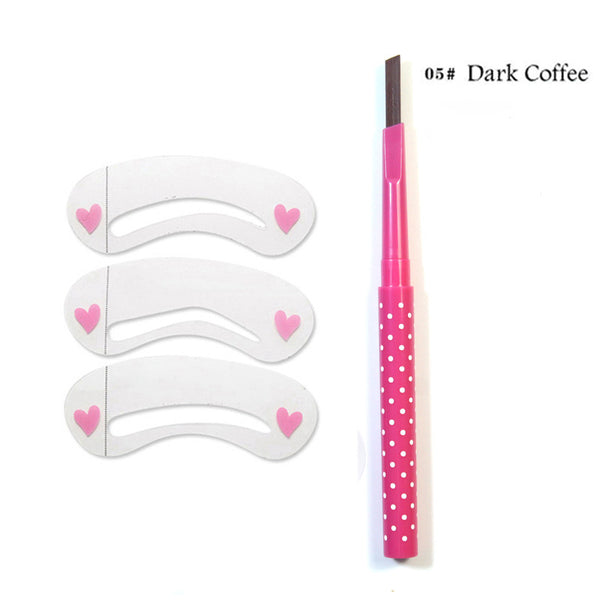 New Waterproof Eyebrow Pencil With Eye Brow Card Tool