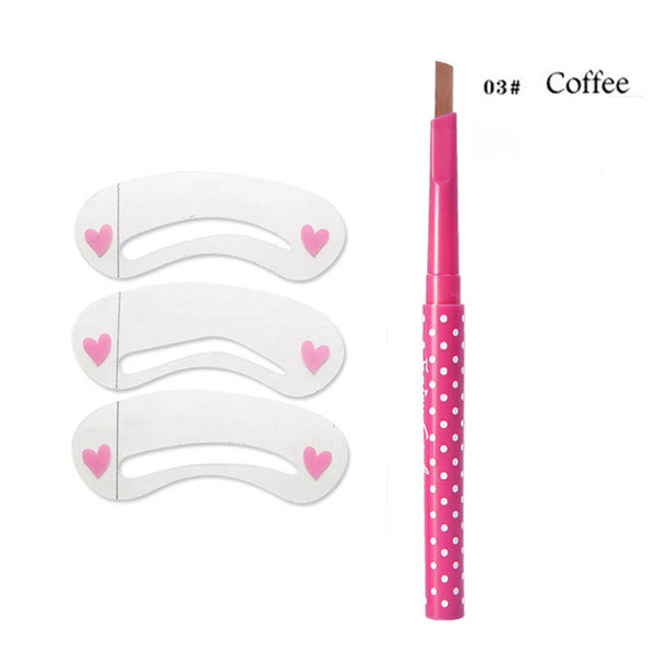 New Waterproof Eyebrow Pencil With Eye Brow Card Tool